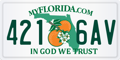 FL license plate 4216AV