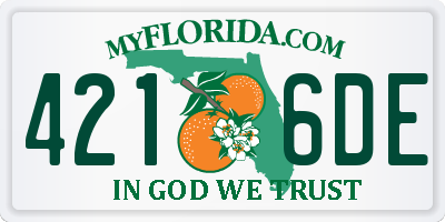 FL license plate 4216DE