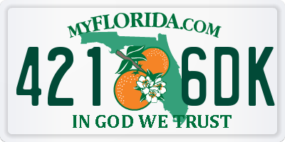 FL license plate 4216DK