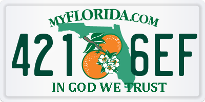 FL license plate 4216EF