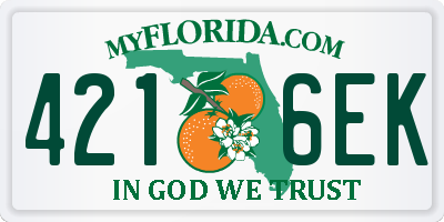 FL license plate 4216EK