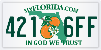 FL license plate 4216FF