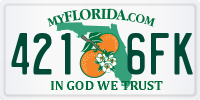 FL license plate 4216FK