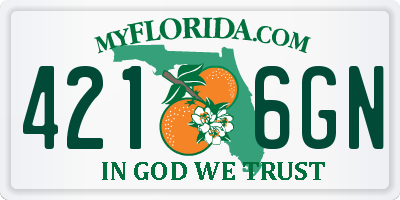 FL license plate 4216GN