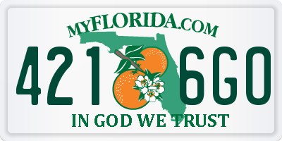 FL license plate 4216GO