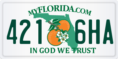 FL license plate 4216HA