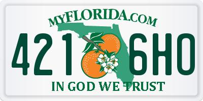 FL license plate 4216HO