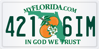 FL license plate 4216IM