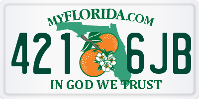 FL license plate 4216JB