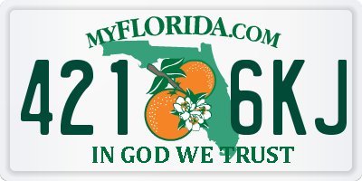 FL license plate 4216KJ