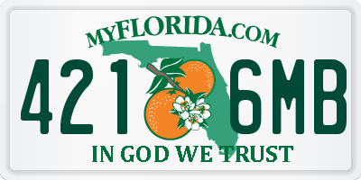 FL license plate 4216MB
