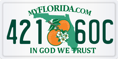 FL license plate 4216OC