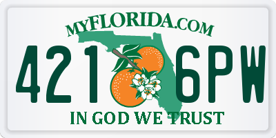 FL license plate 4216PW