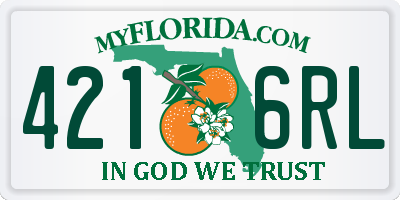 FL license plate 4216RL
