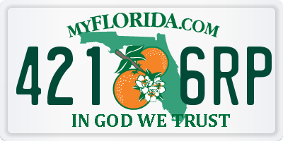FL license plate 4216RP
