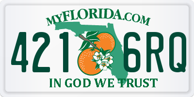 FL license plate 4216RQ