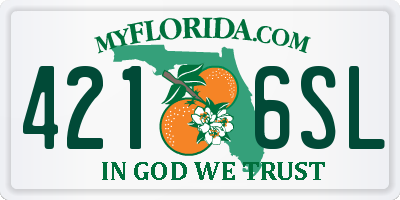 FL license plate 4216SL