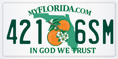 FL license plate 4216SM