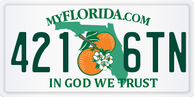 FL license plate 4216TN