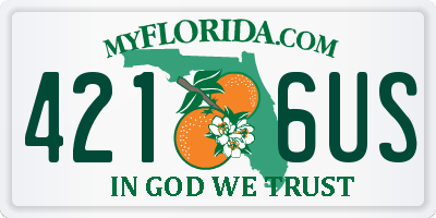 FL license plate 4216US