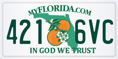 FL license plate 4216VC