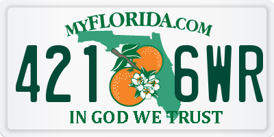 FL license plate 4216WR