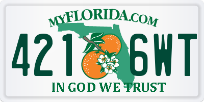 FL license plate 4216WT