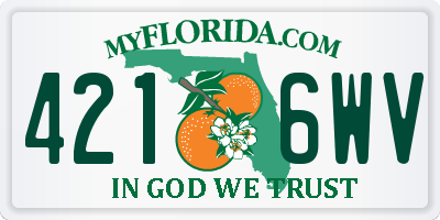 FL license plate 4216WV