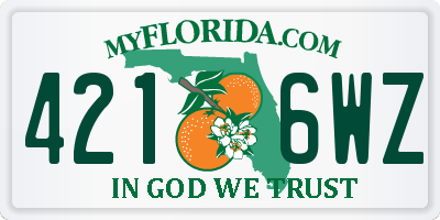 FL license plate 4216WZ