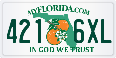 FL license plate 4216XL