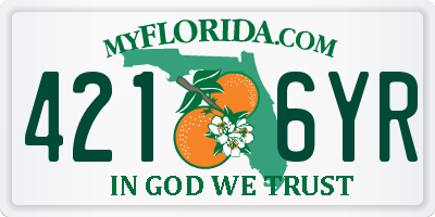 FL license plate 4216YR