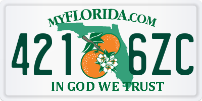 FL license plate 4216ZC
