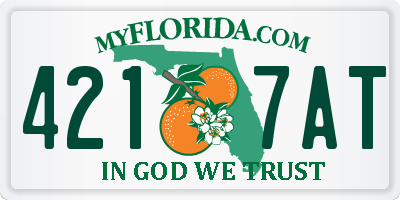 FL license plate 4217AT
