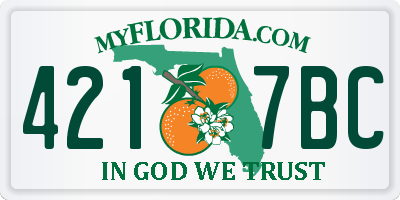 FL license plate 4217BC