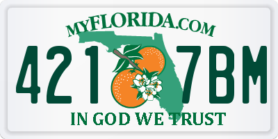 FL license plate 4217BM