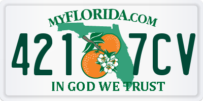 FL license plate 4217CV