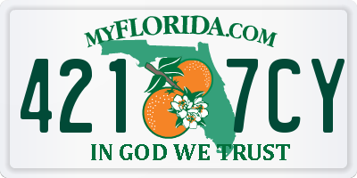 FL license plate 4217CY