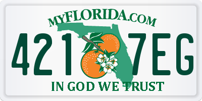 FL license plate 4217EG