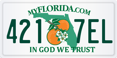 FL license plate 4217EL