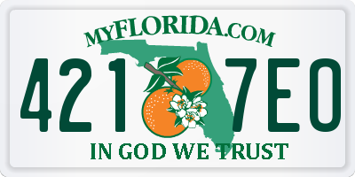 FL license plate 4217EO