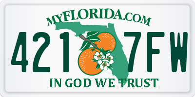 FL license plate 4217FW