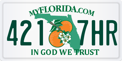 FL license plate 4217HR