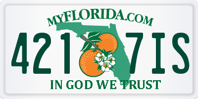 FL license plate 4217IS