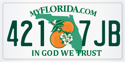 FL license plate 4217JB