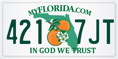 FL license plate 4217JT