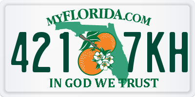 FL license plate 4217KH