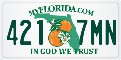 FL license plate 4217MN