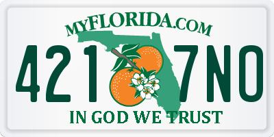 FL license plate 4217NO