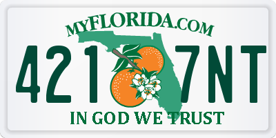 FL license plate 4217NT