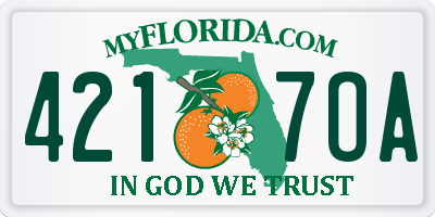 FL license plate 4217OA